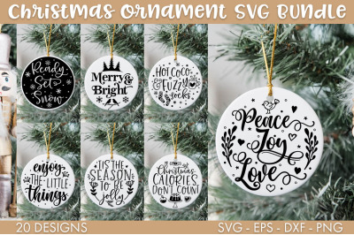 Christmas Ornaments Baubles SVG PNG Bundle Cut file