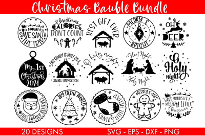 Christmas Baubles Nativity SVG Bundle Sublimation