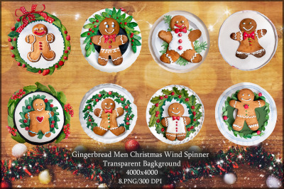 Gingerbread Men Christmas Wind Spinner