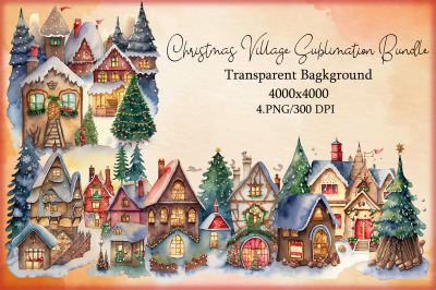 Christmas village Sublimation Bundle