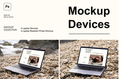 Realistic Laptop Mockup Devices