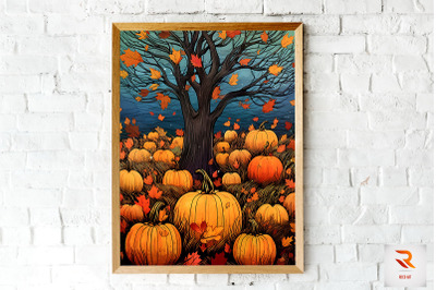 Beautiful Fall with Pumpkin Wall Art