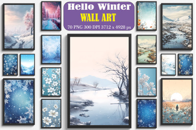 Hello Winter Beautiful Wall Arts