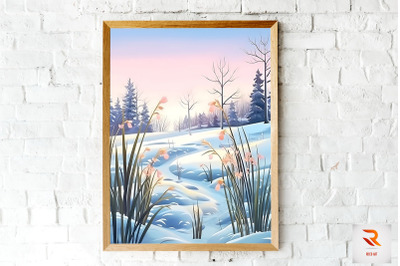 Beautiful Winter Landscape Wall Art