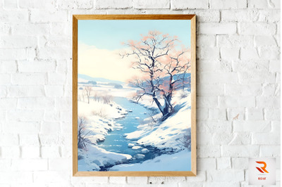 Beautiful Winter Landscape Wall Art