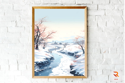 Beautiful Winter Landscape Wall Art