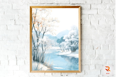 Beautiful Winter Landscape Wall Art