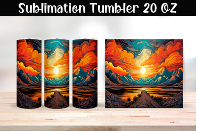 Landscape Sublimation Tumbler Wrap 20 oz