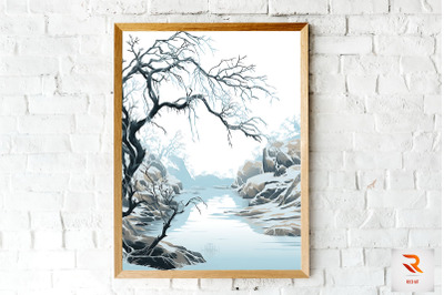 Beautiful Winter Landscape Wall Art