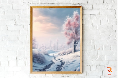 Beautiful Winter Landscape Wall Art