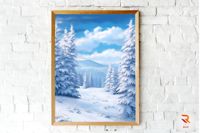 Beautiful Winter Landscape Wall Art