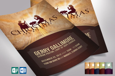 Christmas History Flyer Template for Word and Publisher | 4X6 Inches