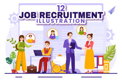 12 Job Recruitment Illustration