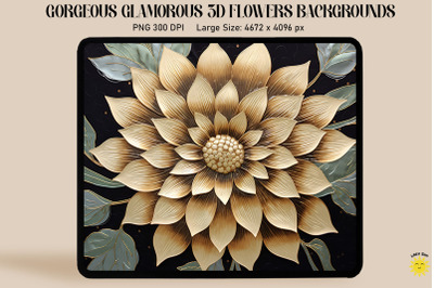 3D Dahlia Mosaic Style Backgrounds