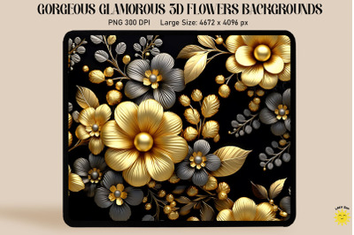 3D Glamorous Small Flowers Backgrounds