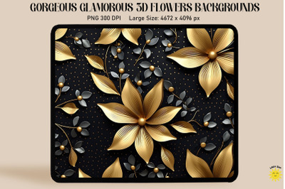 3D Glamorous Small Flowers Backgrounds