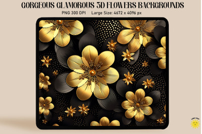 3D Glamorous Small Flowers Backgrounds