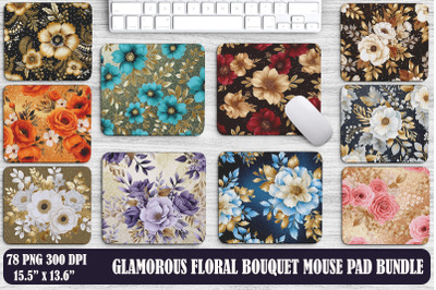 Glamorous Floral Bouquet Mouse Pad