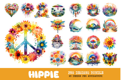 Rainbow Retro Little Hippie Bundle
