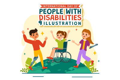 9 Day for People with Disability Illustration