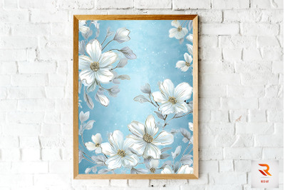 Stunning Winter Flowers Wall Art