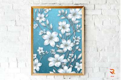 Stunning Winter Flowers Wall Art