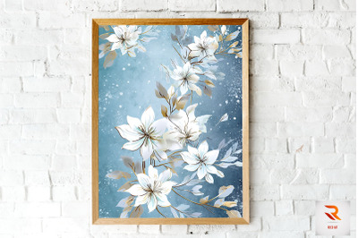 Stunning Winter Flowers Wall Art