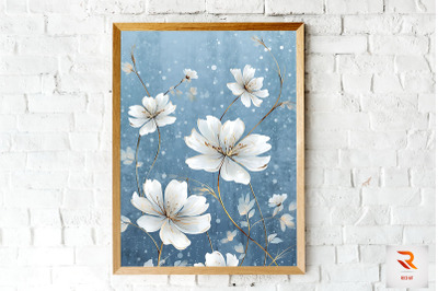 Stunning Winter Flowers Wall Art