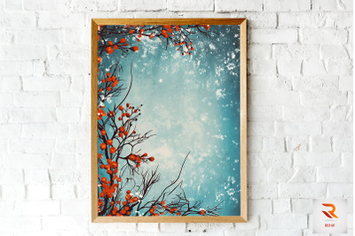 Vibrant Winter Border Wall Art