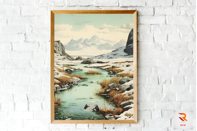 Vintage Snowy Tundra Wall Art