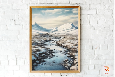 Vintage Snowy Tundra Wall Art