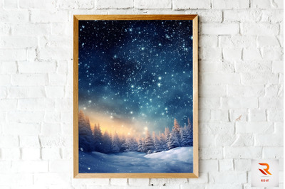 Amazing Winter Sparkling Wall Art