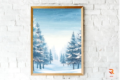 Stunning Winter Landscape Snowy Wall Art