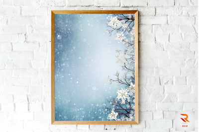 Beautiful Winter Border Background