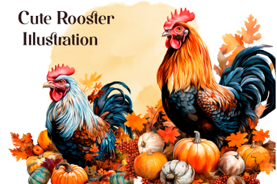 Thanksgiving rooster illustration