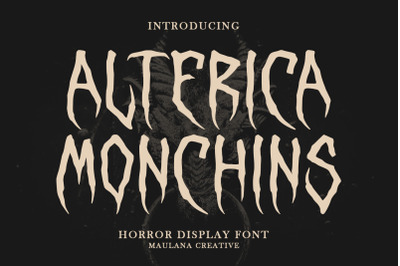Alterica Monchins Horror Display Font