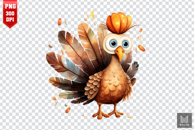 Watercolor Thanksgiving Turkey Clipart