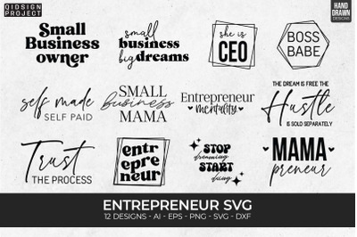 Entrepreneur Svg Bundle, Motivational Svg, Boss Babe Svg