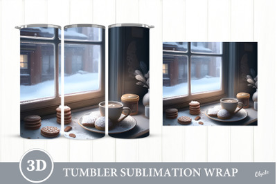 Winter Tumbler Sublimation Wrap. 20 OZ Skinny Tumbler