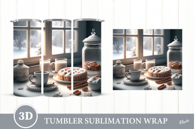 3D Winter Tumbler Wrap. 3D Sublimation Tumbler Wrap