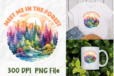 Meet Me In The Forest Retro Hippie