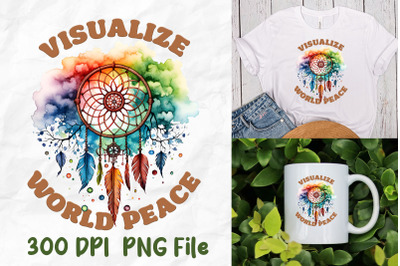 Visualize World Peace Retro Wild Hippie