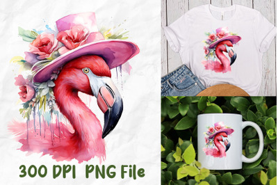 Pink Flamingo Lady Fancy Flower Hat