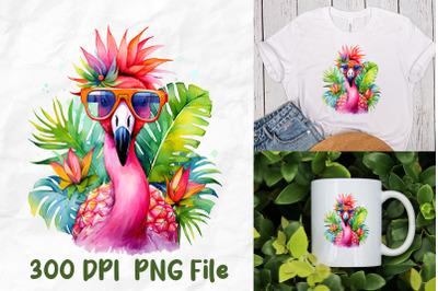 Pink Flamingo Wild Sunglasses Pineapple