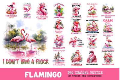 Retrp Pink Flamingo Colorful Bundle