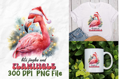 Let&#039;s Jingles Flamingle Santa Flamingo