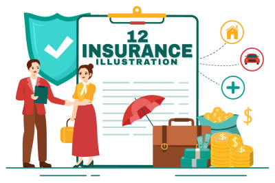 12 Business Insurance Illustration