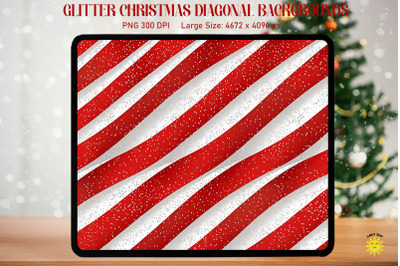 Christmas Red And Silver Diagonal Lines