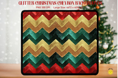 Glitter Christmas Chevron Pattern