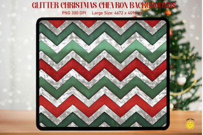 Glitter Christmas Chevron Pattern